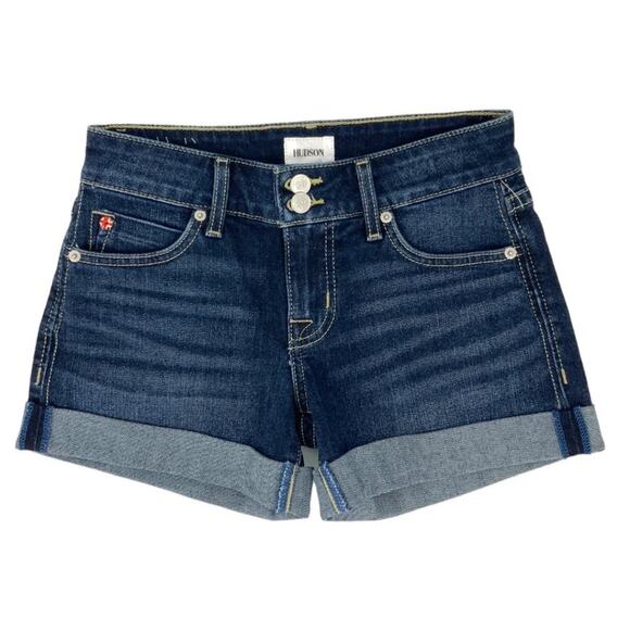 Hudson Ruby Mid Thigh Shorts Blue Size 25 NWT $148 MSRP - Picture 2 of 5